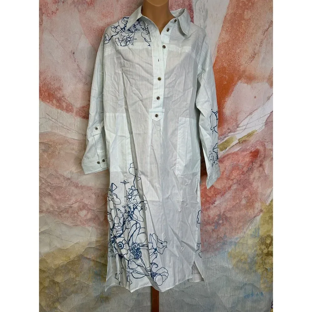 Anthropologie Long Sleeve Popover Dress